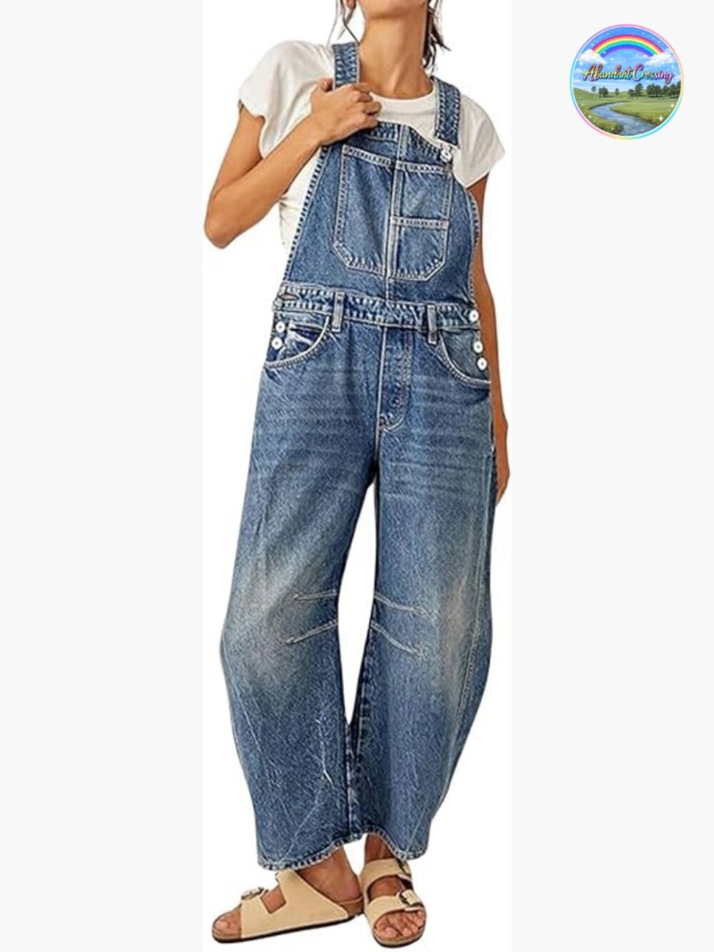 Y2K Baggy Barrel Jeans Overalls Wide Leg Denim Pants Bib Overalls Jumpsuit